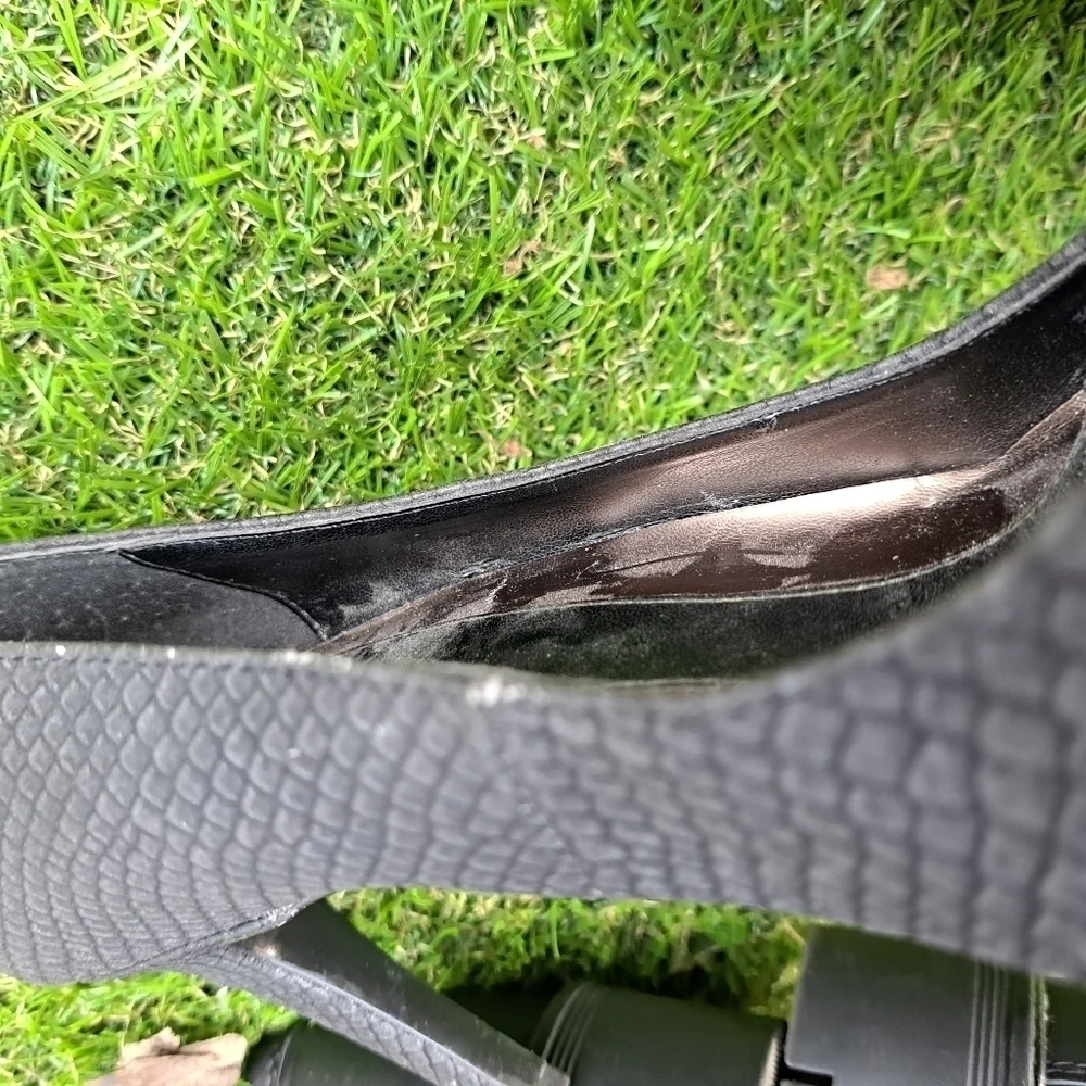 Calvin Klein Belino Black Pointed Toe Slip On Pump Size 7.5